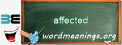 WordMeaning blackboard for affected